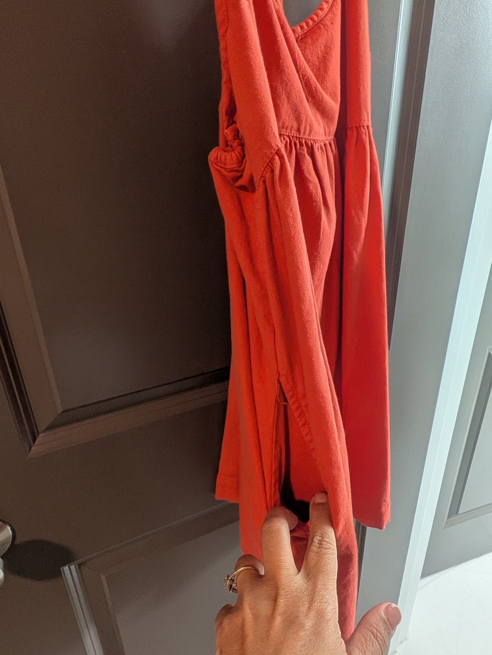 ​Free People Willow Tank Mini Dress Size Small - Coral Color - Picture 4 of 7